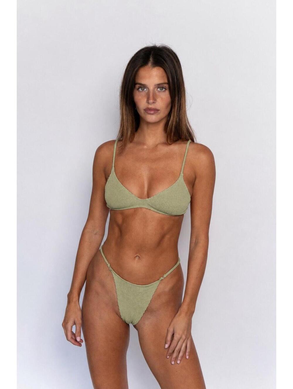 SKATIE Women’s Size L/XL Cheeky Skimpy Matching‎ 2-Piece Harli Green Bikini Set